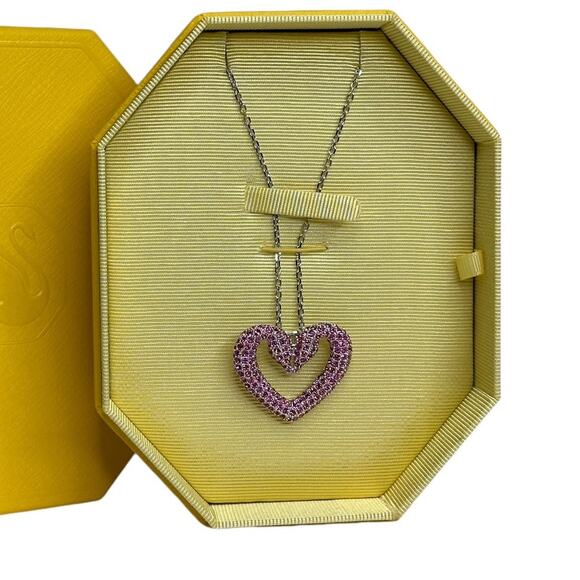 Swarovski Sublima Pendant (Pink) Swan Heart, Large, Necklace - Picture 10 of 12